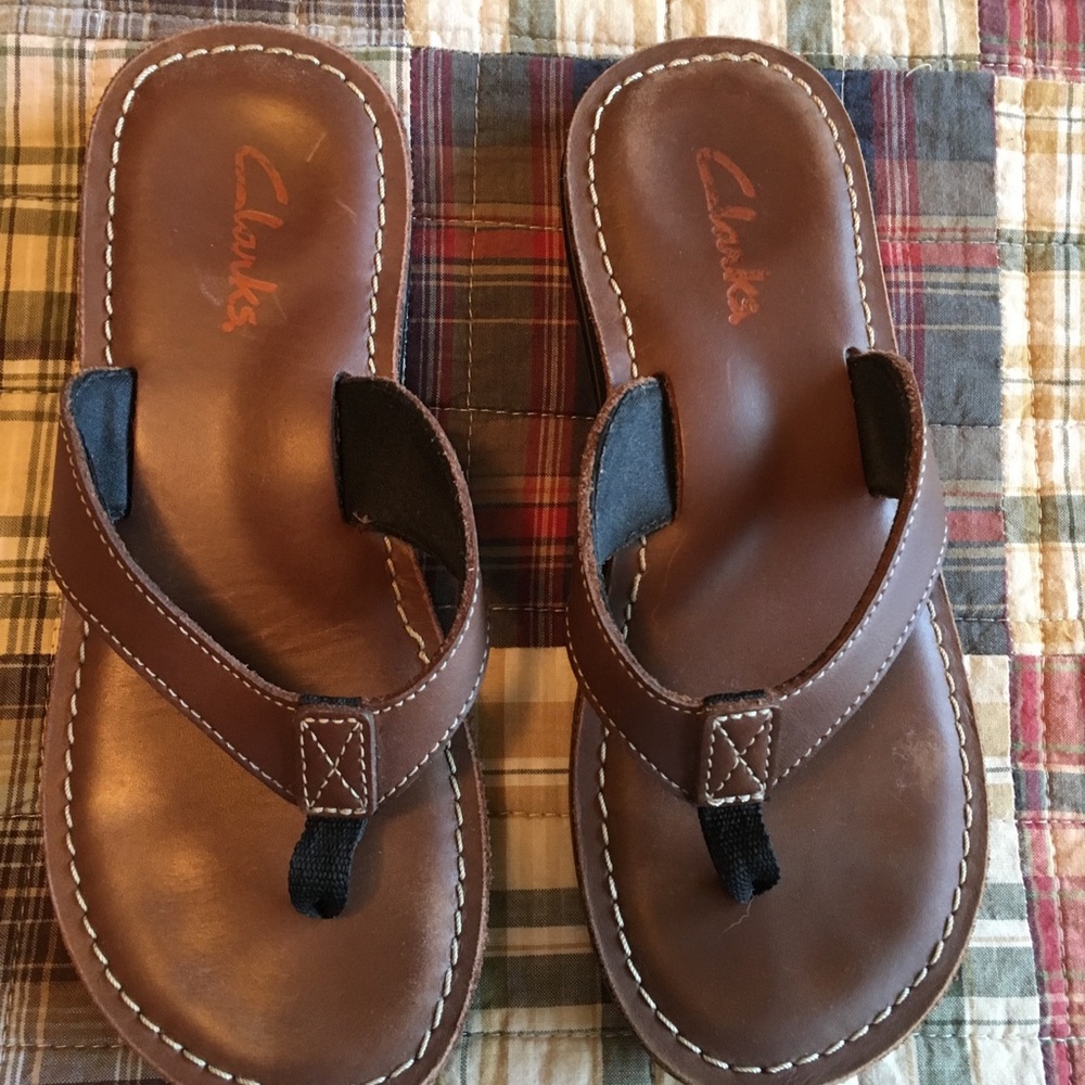 Clark’s Brown Flip Flops